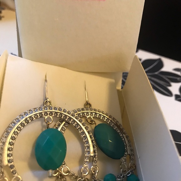 Avon Mark Silver & Turquoise color Earrings - Picture 3 of 3